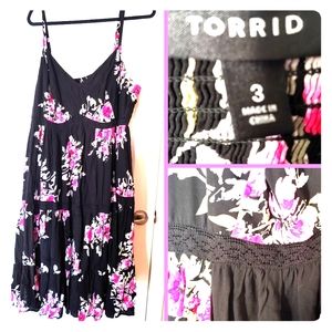 Torrid black and pink dress